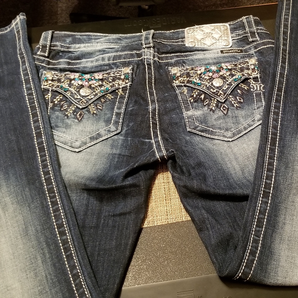 MISS ME Boot Mid-Rise Stretch Women's Denim Jeans ~ Size 29